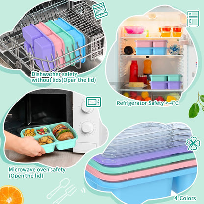 BentoBox - Ensemble de Conteneurs de Repas Élégants 4 pièces