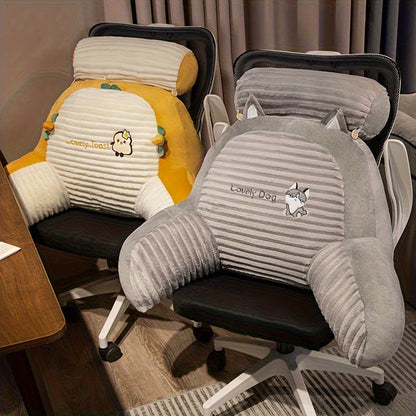 Coussin bord de lit en peluche avec support dorsal - Support lombaire doux pour lit et canapé, Quatre saisons