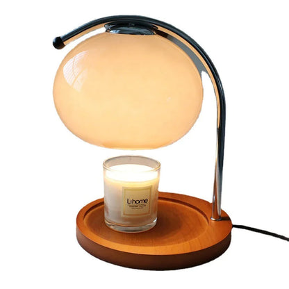 Floroux Verre Réchaud à Bougie Parfumée Lampe de Table - Lampe de Bureau Aromathérapie pour Chambre et Bureau