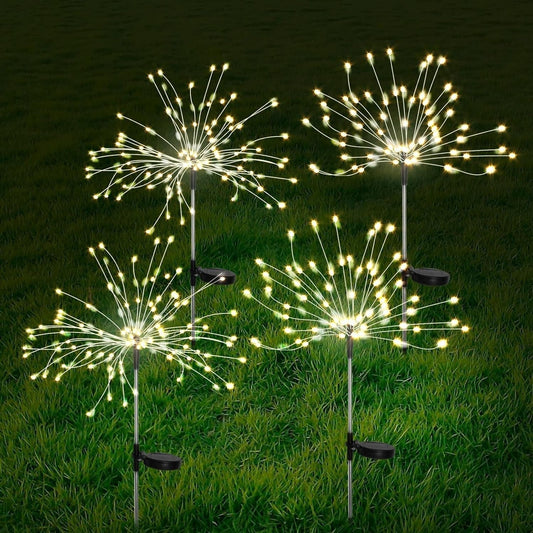 Floroux Pièce Lampes de jardin solaires d'extérieur Firework