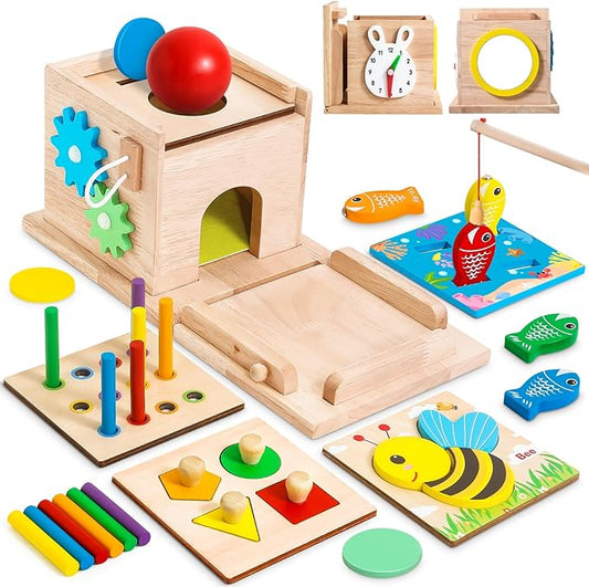 Ensemble de Jouets Éducatifs pour Bébé - Ensemble de Jeu Éducatif pour les Bébés Grandissants