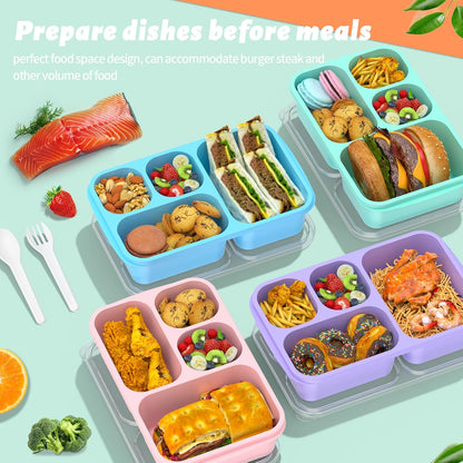 BentoBox - Ensemble de Conteneurs de Repas Élégants 4 pièces