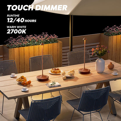 Floroux Lampe de table sans fil - Set de 2 lampes de table à batterie