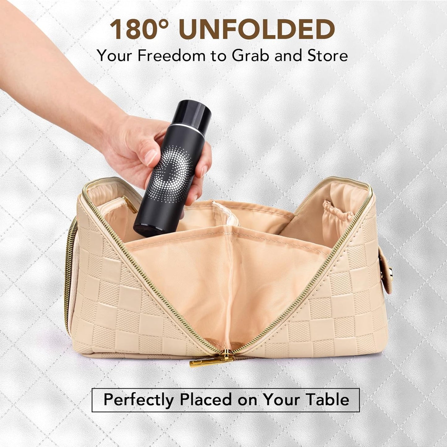GlamBag - Trousse de maquillage imperméable avec grande capacité