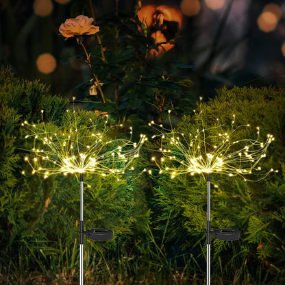 Floroux Pièce Lampes de jardin solaires d'extérieur Firework