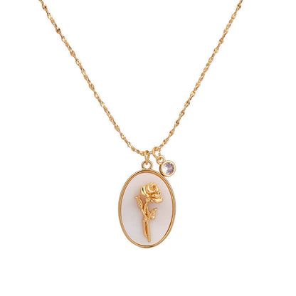 Aurora Pierre de Naissance et Fleurs de Naissance Collier – Un Bijou Personnel pour Mes Chers Gens