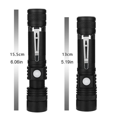 Floroux - Super lumineux 90000LM lampe de poche tactique zoomable avec batterie rechargeable