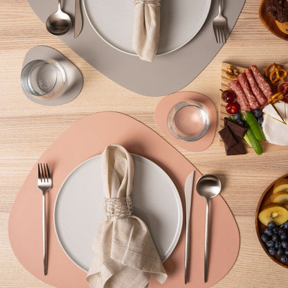 Bayley - Ensemble de luxe en simili cuir Ensemble de table et sous-verres