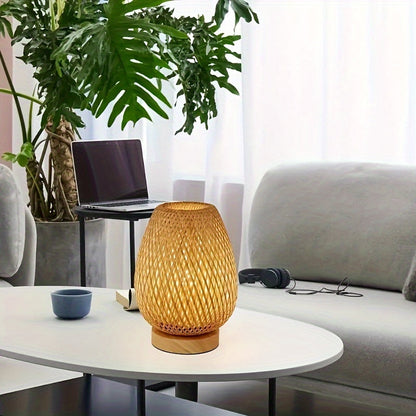 BambooGlow – Lampe de table LED faite à la main avec USB