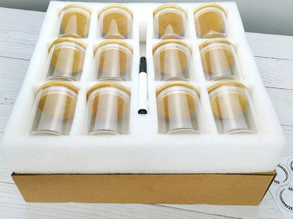 Ensemble de bocaux à épices en verre