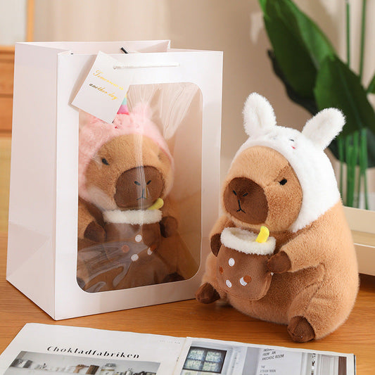 Floroux Cuddle Doll Plush | Capybara and Rabbit Design | Soft Plush Toy in Different Styles and Sizes