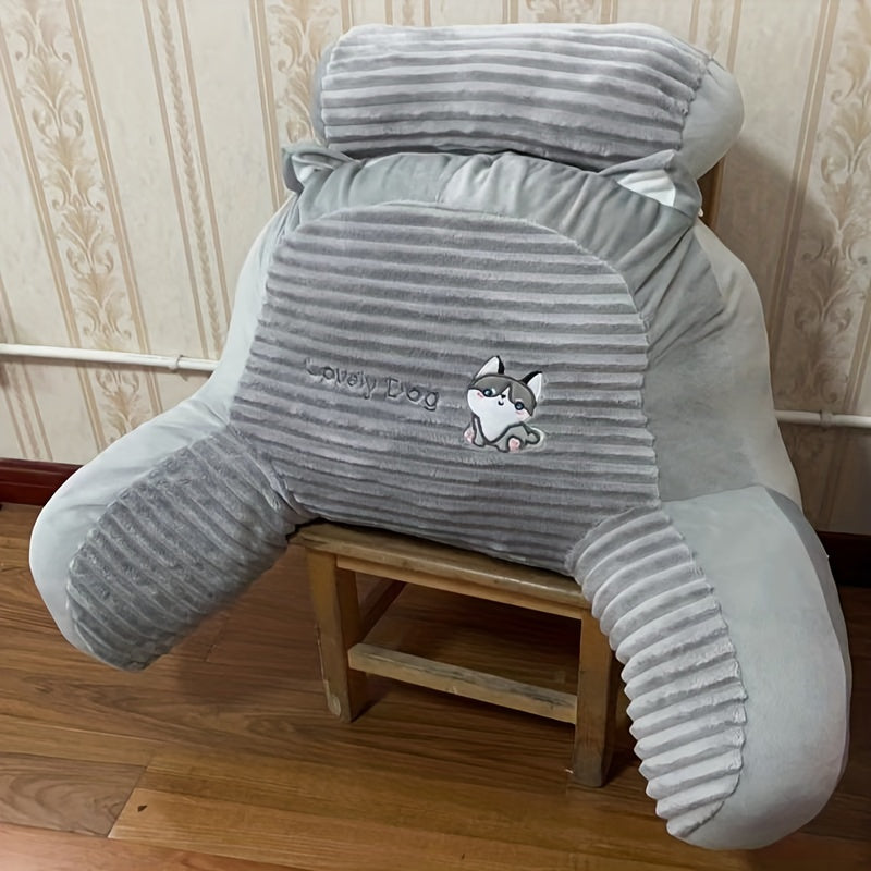 Coussin de bord de lit en peluche avec soutien lombaire - Soutien lombaire doux pour lit et canapé, quatre saisons