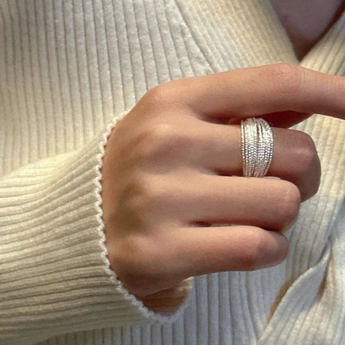 Bague superposée élégante ajustable - Isolde