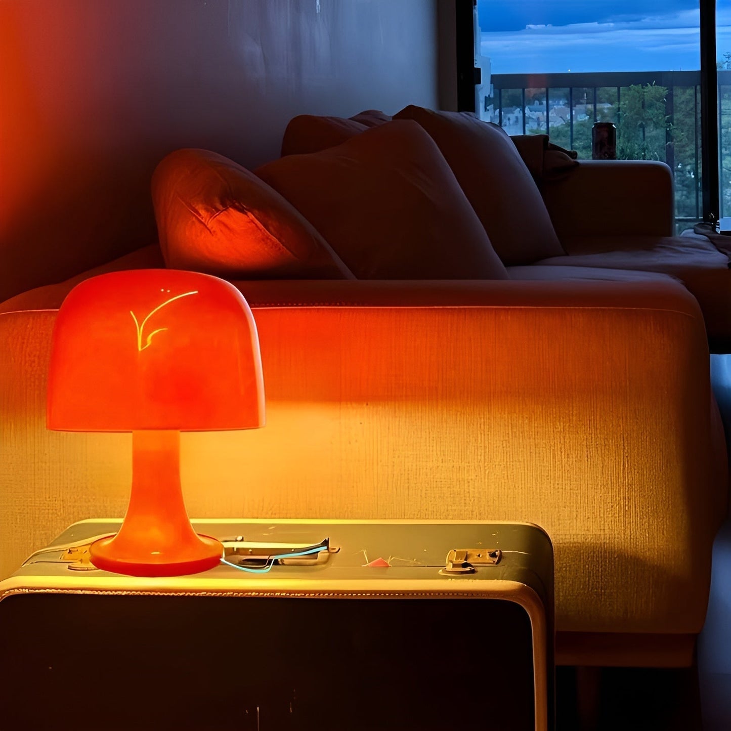 Lampe Vintage Chic Champignon avec LED Dimmable et Alimentation USB