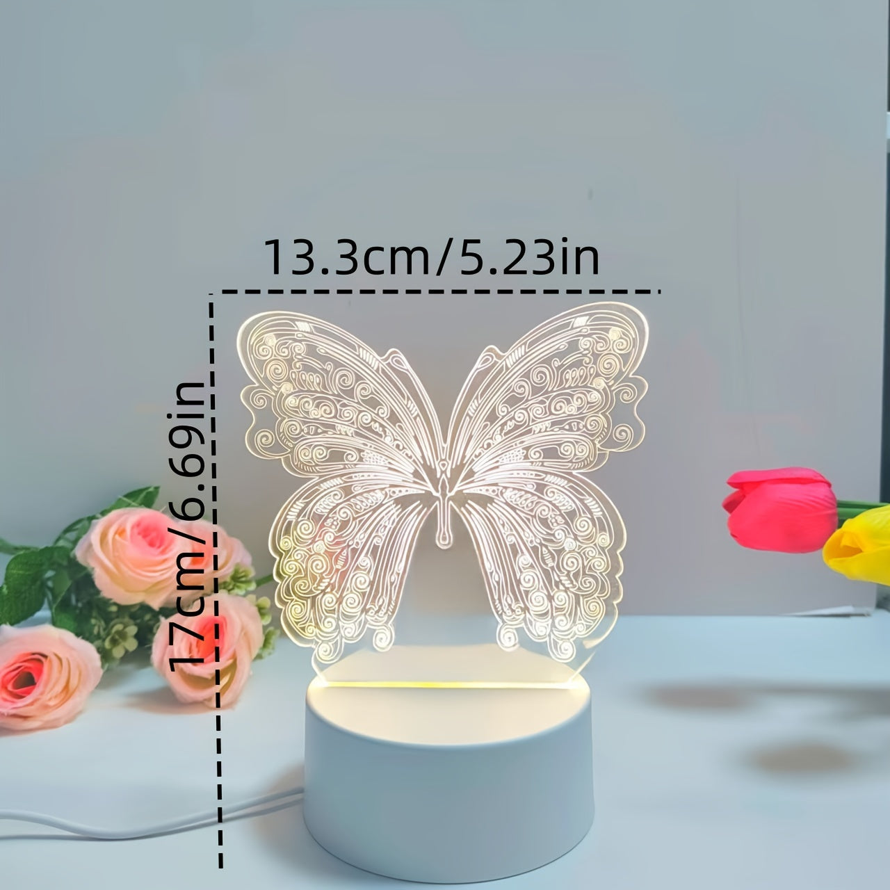 ButterflyGlow Lampe - Éclairage nocturne LED 3D géométrique