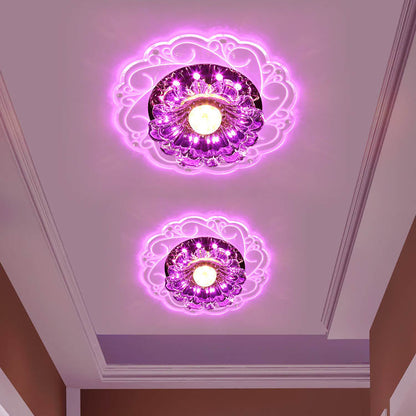 Floroux LED Plafonnier | Conception de Fleur Créative | Lampe de Plafond Ronde | Économe en Énergie & Moderne