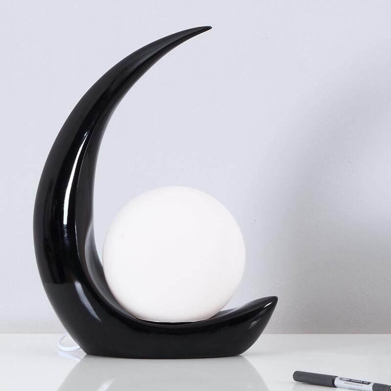 Floroux lampe de table LED avec design en croissant | lumière décorative créative | dimmable et polyvalente