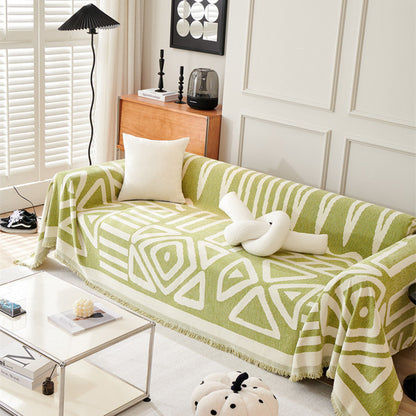 Housse de canapé/sofa style bohème géométrique