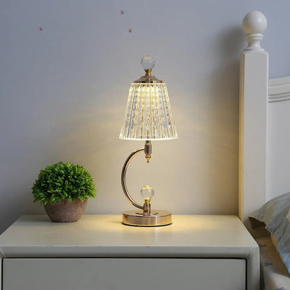 Lampe de table en cristal doré Floroux