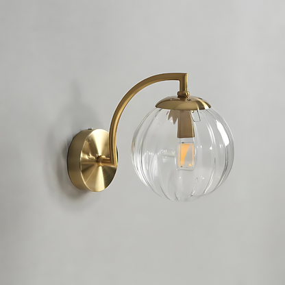 Floroux - Élégante lampe murale en verre pour des espaces de vie contemporains