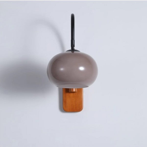 Floroux Kaki lampe murale en verre pivotante