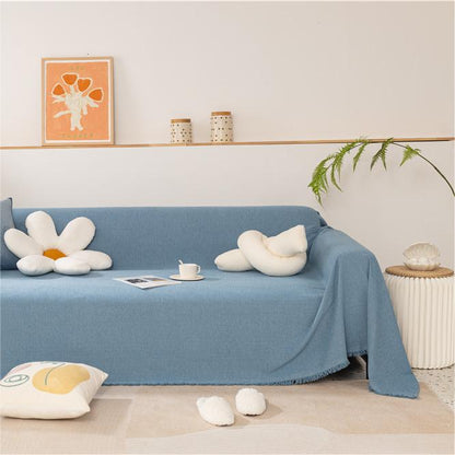 Couverture de canapé / canapé léger en chenille de couleur pure