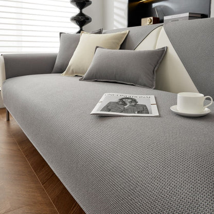 Tissu à motif gaufré imperméable et antidérapant pour housse de canapé/fauteuil