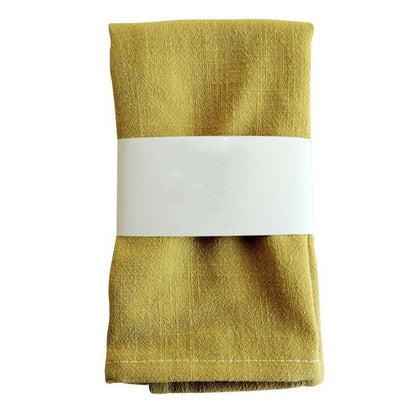 Serviettes en coton-lin simples et minimalistes - Ensemble de 4