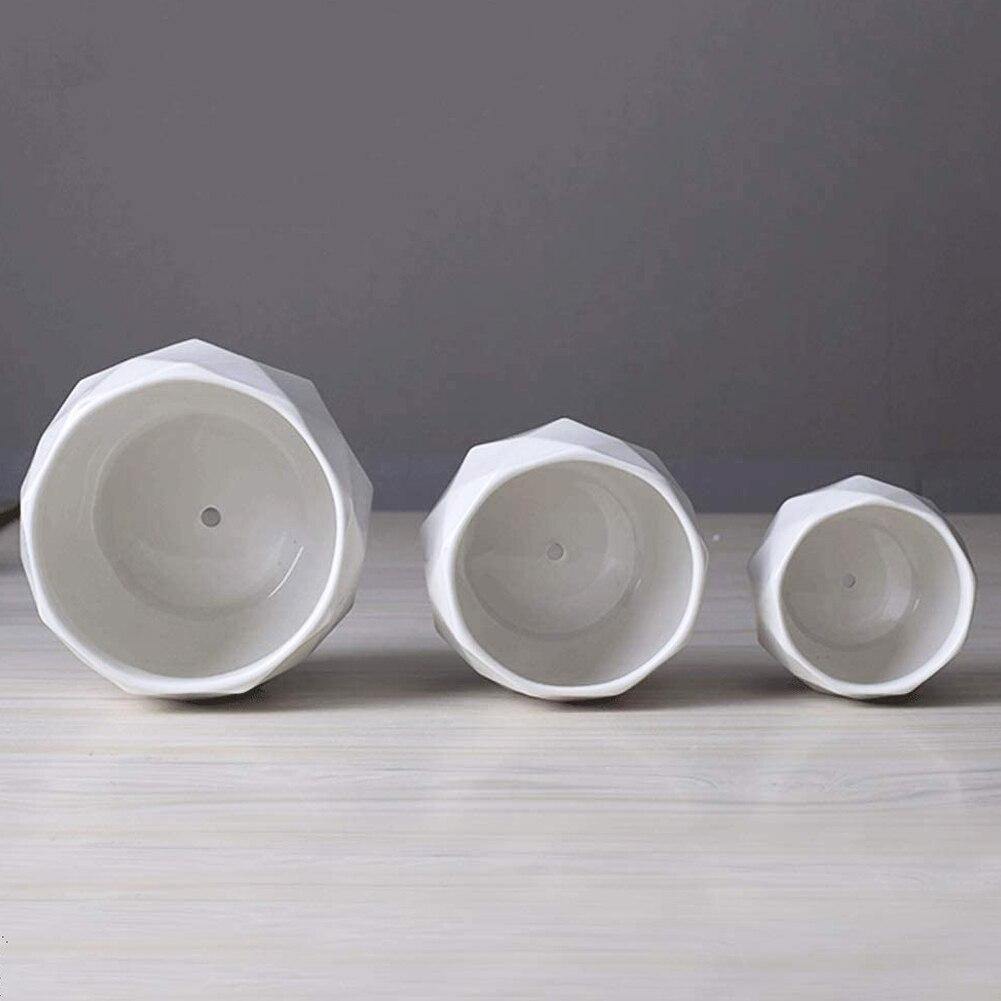 Diamond round ceramic succulent pots Floroux | Modern design | Multiple sizes