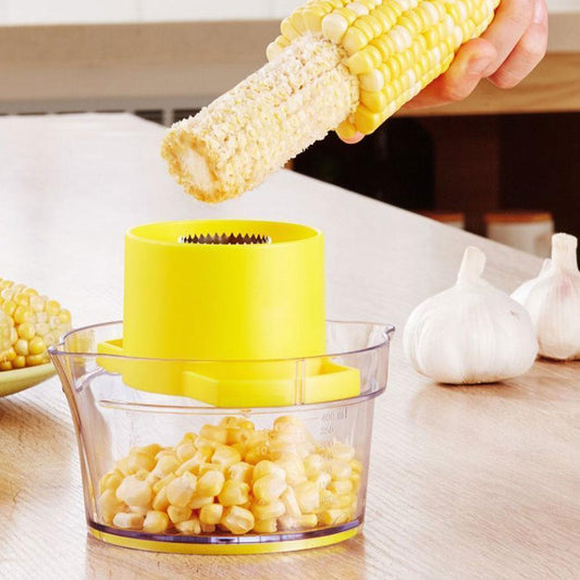 Débarreur de maïs en épi avec tasse à mesurer intégrée et râpe