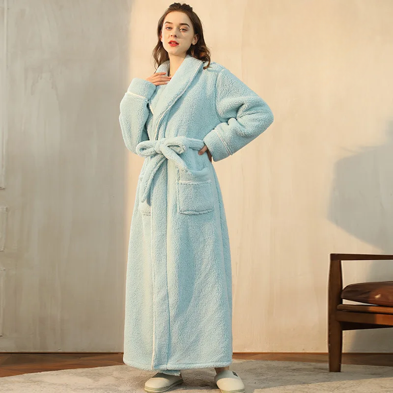 Floroux winter bathrobe | Soft flannel gown | Comfortable coat for women and men