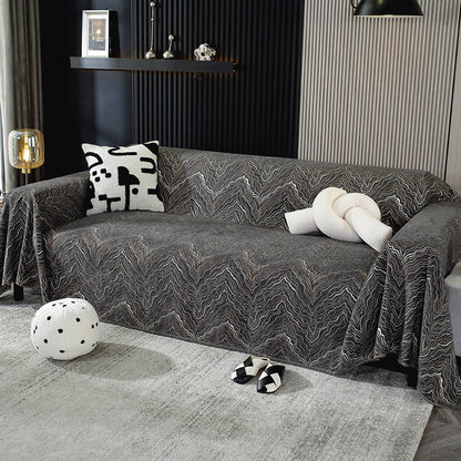 Couverture de canapé/salon en chenille Layer of Peaks