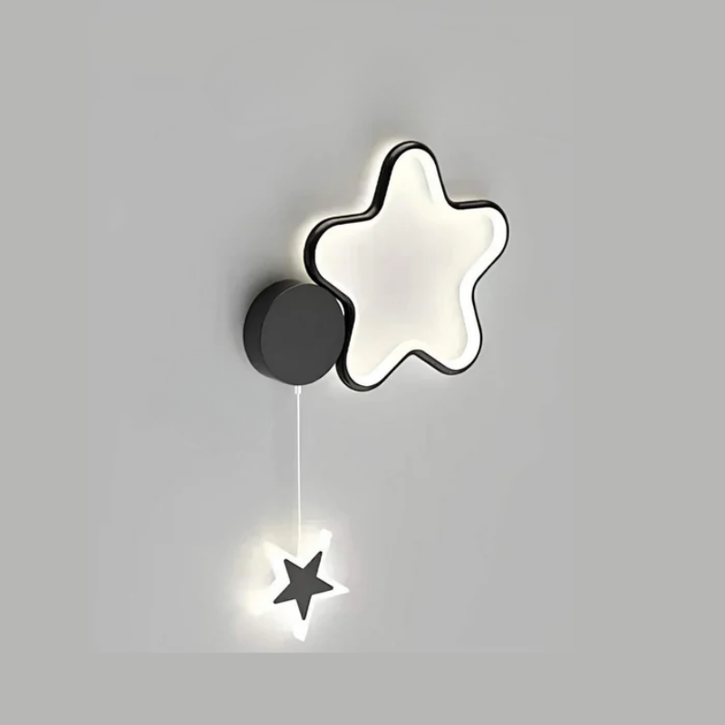 Floroux - Fantastique lampe murale avec des nuages, des étoiles et une lune pour une atmosphère apaisante