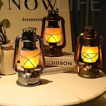 RetroGlow Lantern – Lampe LED Vintage avec effet de flamme