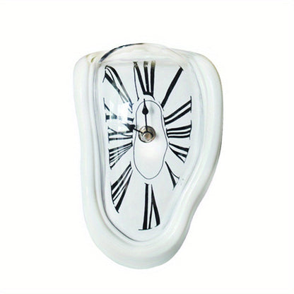 Horloge murale romaine courbée Floroux - Horloge fondante atmosphérique pour la décoration intérieure