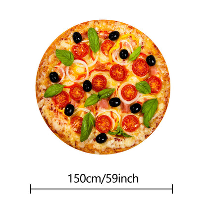 Couverture Tortilla - Couverture réaliste en Pepperoni Pizza, Couverture en flanelle douce et confortable, Cadeau personnalisé