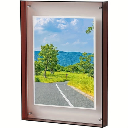 AcrylicFrame – Cadre Photo Vertical Moderne pour Table et Mur