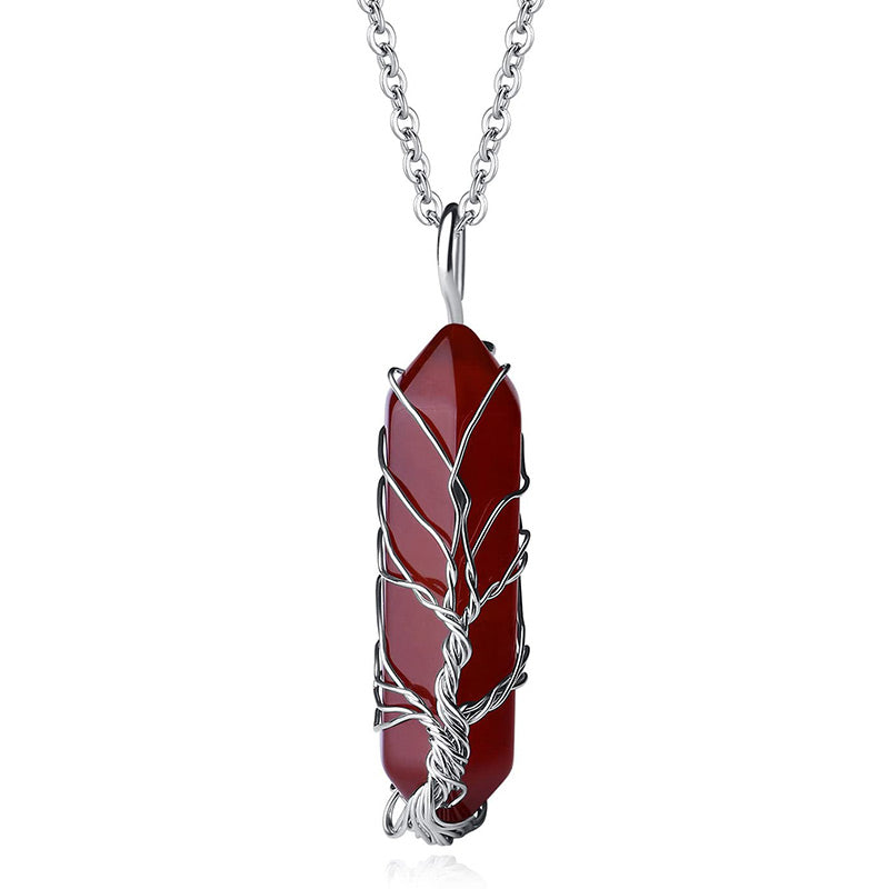 Collier en pierres précieuses arbre de vie élégant avec des cristaux scintillants - Elara