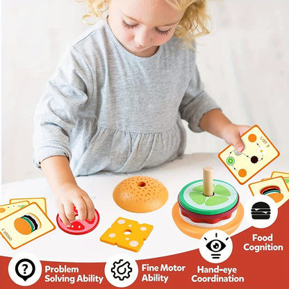 BurgerBuilders - Jouet de construction créatif Montessori