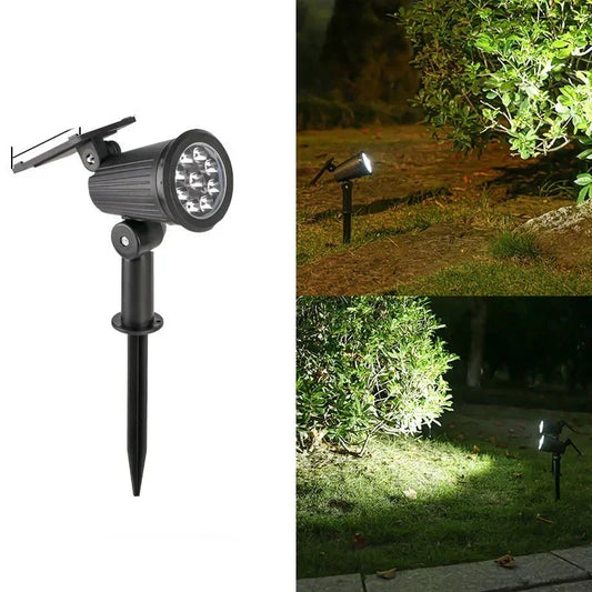 Spotlight LED solaire - Lampe de jardin - Luminosité réglable - Étanche