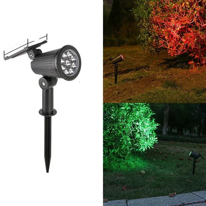 Projecteur LED solaire - lampe de jardin - luminosité réglable - étanche
