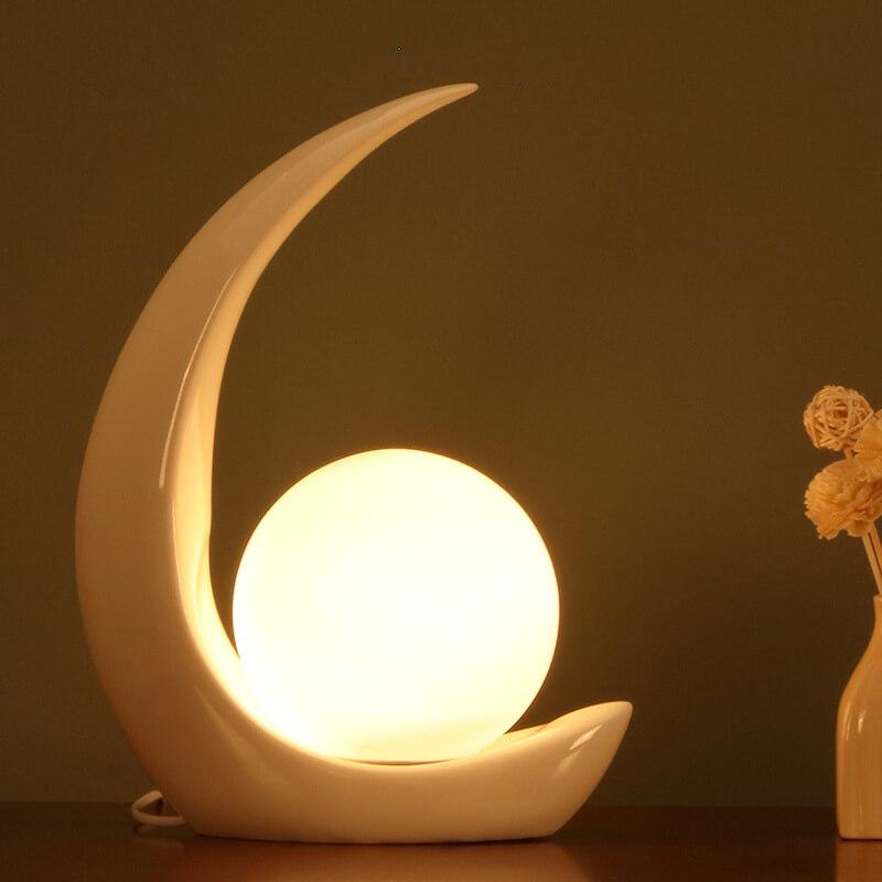 Floroux lampe de table LED avec design en croissant | lumière décorative créative | dimmable et polyvalente