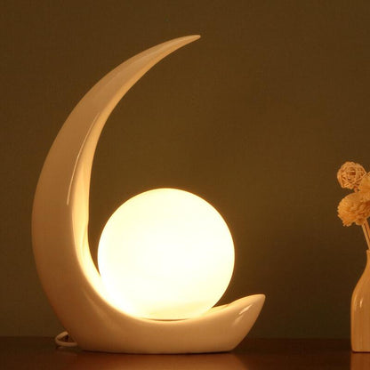 Floroux lampe de table LED avec design en croissant | lumière décorative créative | dimmable et polyvalente