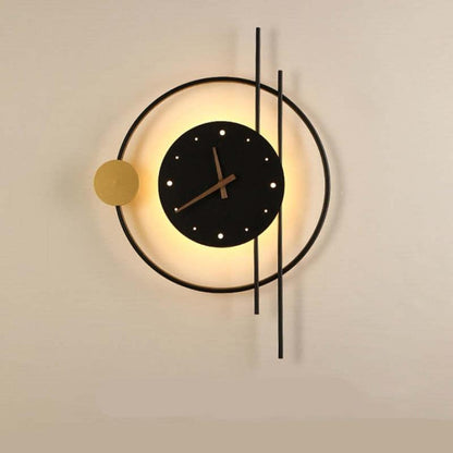 Floroux - Horloge murale élégante avec éclairage ambiant LED