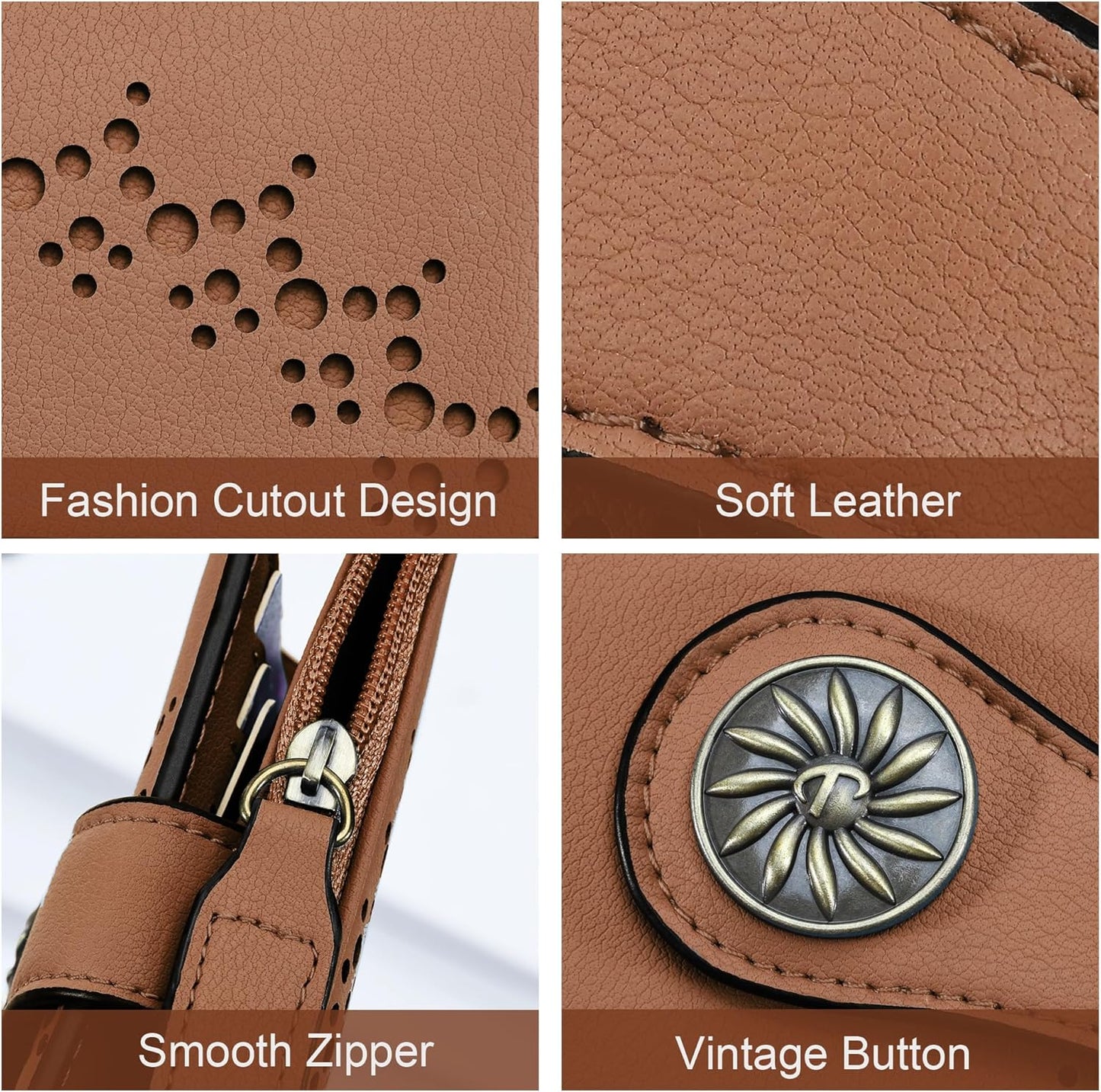 ClaireSlim – Élégant portefeuille RFID pour femmes avec fermeture éclair