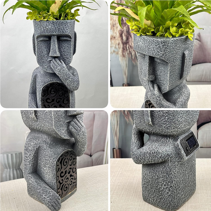 Floroux | Lampes de jardin Moai solaires