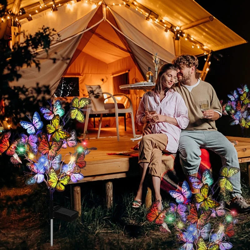 Floroux Packets Lumières de Papillon Solaires Extérieures