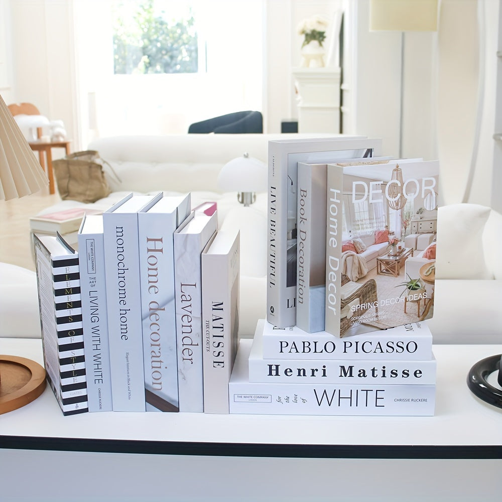 CityCharm - Ensemble de Livres Décoratifs Trompe-l'œil élégant