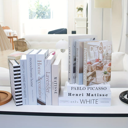 CityCharm - Ensemble de Livres Décoratifs Trompe-l'œil élégant