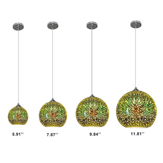 Floroux 3D Lustre Feux d'Artifice | Verre Changeant de Couleur | Décor pour Salon & Salle à Manger